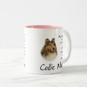 Collie-Mama-Tasse Zweifarbige Tasse (VorderseiteRechts)