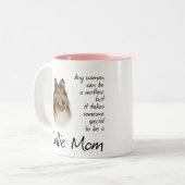 Collie-Mama-Tasse Zweifarbige Tasse (Vorderseite Links)