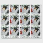 Collie Meets Santa Christmas Geschenkpapier (Flach)