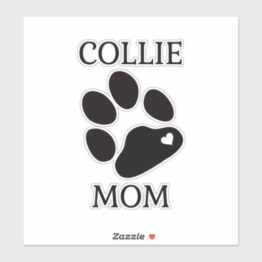 Collie Mom Aufkleber (Blatt)