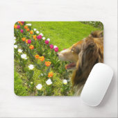 Collie N more Tulips Mouse Pad Mousepad (Mit Mouse)