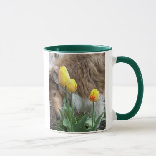 Collie N Tulips Tasse (Rechts)