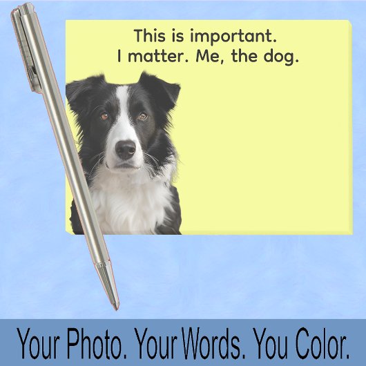 Collie oder Ihr Hunde-Foto – Füllung für den Weihn Post-it Klebezettel