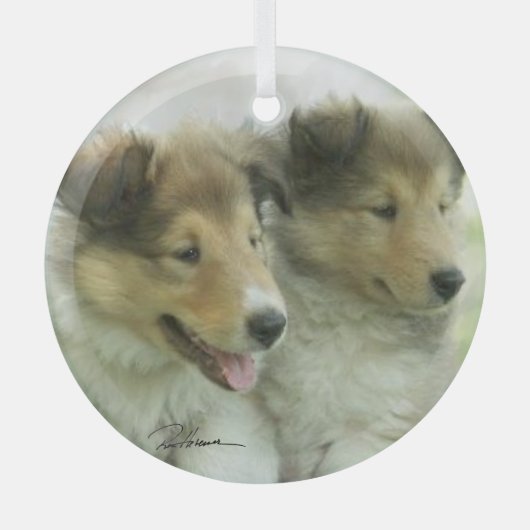 Collie Ornament Aus Glas (Vorderseite)