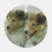 Collie Ornament Aus Glas (Rückseite)