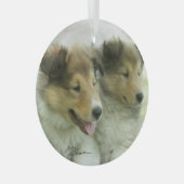 Collie Ornament Aus Glas (Vorderseite Rechts)