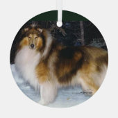 Collie Ornament Aus Glas (Rückseite)