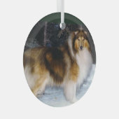 Collie Ornament Aus Glas (Vorderseite Rechts)