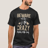 Collie Owner - Crazy Border Collie Lady T-Shirt (Vorderseite)