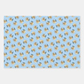 Collie Painting Rough Sable Merle Original Dog Art Geschenkpapier Set (Vorderseite)