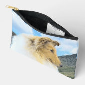 Collie Painting Rough Sable Merle Original Dog Art Zubehörtasche (Offen)