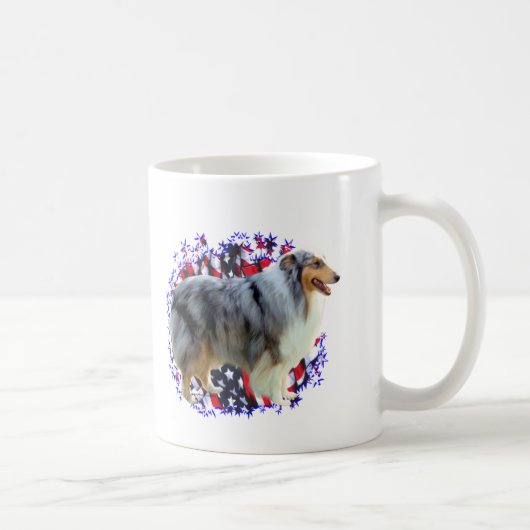 Collie Patriot Kaffeetasse (Rechts)