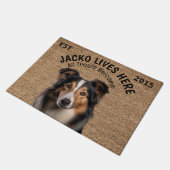 Collie Personalisiert Pet Fußmatte (Schrägansicht)