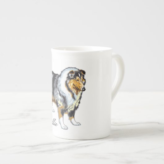 Collie Porzellantasse (Vorderseite Rechts)