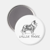 Collie Power Magnet (Vorderseite/Rückseite)