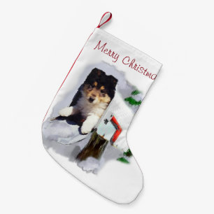 Collie Puppy Christmas Kleiner Weihnachtsstrumpf