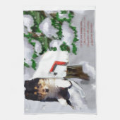 Collie Puppy Christmas Mailbox Küchentuch (Vertikal)