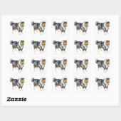 Collie Quadratischer Aufkleber (Blatt)