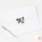 Collie Quadratischer Aufkleber (Umschlag)