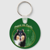 Collie (rau) Peace Schlüsselanhänger (Rückseite)