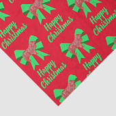 Collie Rough Christmas Dog & Bow Red Seidenpapier (Detail)
