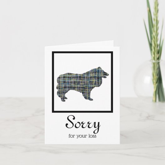 Collie Rough Dog Pet Sympathy Card Karte (Vorderseite)
