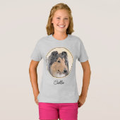 Collie (Rough) Malerei - Niedlich Original Hunde A T-Shirt (Vorne ganz)