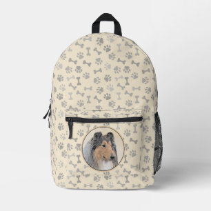 Collie (Rough) Malerei - Niedliche Original Hunde Bedruckter Rucksack