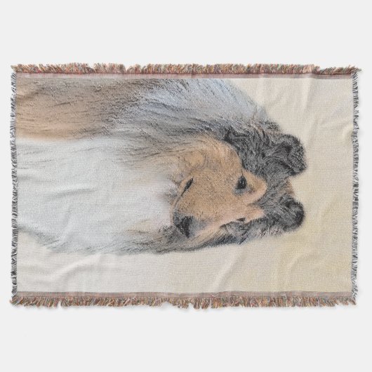 Collie (Rough) Malerei - Niedliche Original Hunde  Decke (Vorderseite)