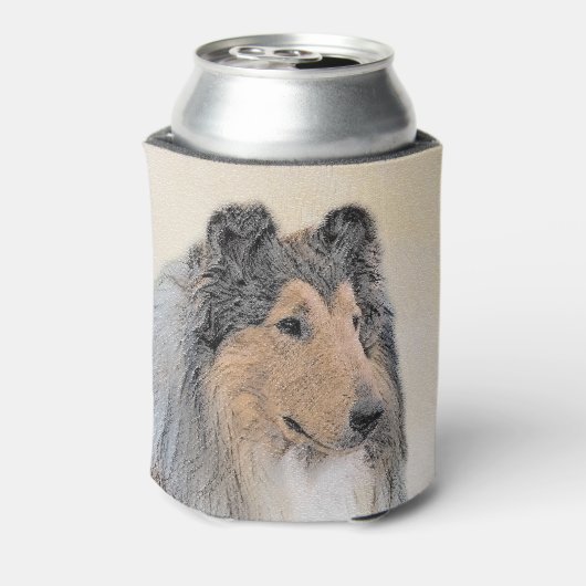 Collie (Rough) Malerei - Niedliche Original Hunde Dosenkühler (Kanne Rückseite)
