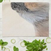 Collie (Rough) Malerei - Niedliche Original Hunde Geschirrtuch (Gefaltet)