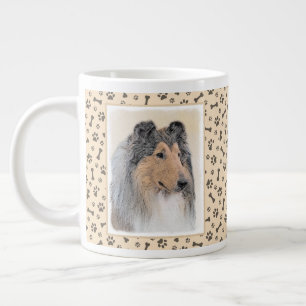 Collie (Rough) Malerei - Niedliche Original Hunde  Jumbo-Tasse