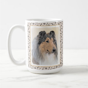 Collie (Rough) Malerei - Niedliche Original Hunde  Kaffeetasse