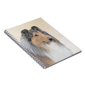 Collie (Rough) Malerei - Niedliche Original Hunde Notizblock (Rechte Seite)