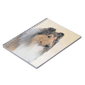Collie (Rough) Malerei - Niedliche Original Hunde Notizblock (Linke Seite)