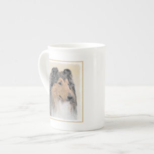 Collie (Rough) Malerei - Niedliche Original Hunde  Porzellantasse