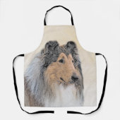 Collie (Rough) Malerei - Niedliche Original Hunde  Schürze (Vorderseite)