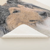 Collie (Rough) Malerei - Niedliche Original Hunde  Sherpadecke (3/4)