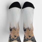 Collie (Rough) Malerei - Niedliche Original Hunde Socken (Oben)