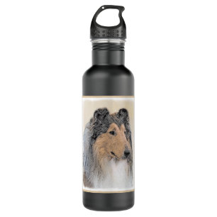 Collie (Rough) Malerei - Niedliche Original Hunde Trinkflasche