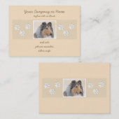 Collie (Rough) Malerei - Niedliche Original Hunde Visitenkarte (Vorne/Hinten)