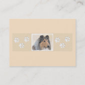 Collie (Rough) Malerei - Niedliche Original Hunde Visitenkarte (Rückseite)