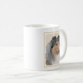 Collie (Rough) Malerei - Niedliche Original Hundek Kaffeetasse (VorderseiteRechts)
