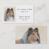 Collie (Rough) Malerei - Niedliche Original Hundek Visitenkarte (Vorne/Hinten)