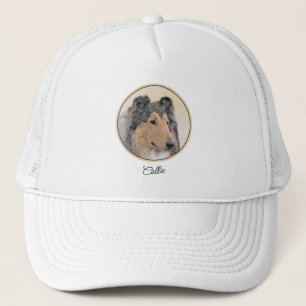 Collie (Rough) Painting - Cute Original Dog Art Truckerkappe