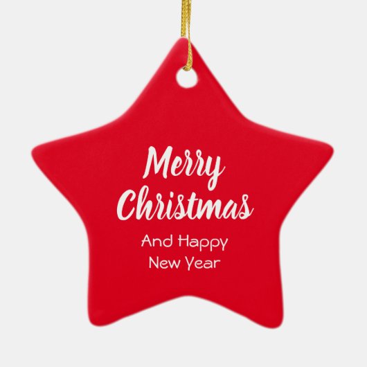 Collie Rough Red Dog & Green Bow Christmas Keramik Keramik Ornament (Hinten)