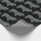 Collie Rough Yellow and Black Grill Line Geschenkpapier (Ecke)