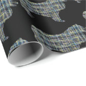 Collie Rough Yellow and Black Grill Line Geschenkpapier (Rolleneckpunkt)