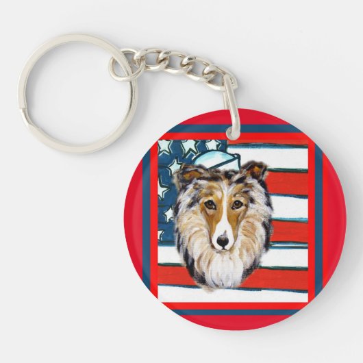 Collie Schlüsselanhänger (Vorderseite)