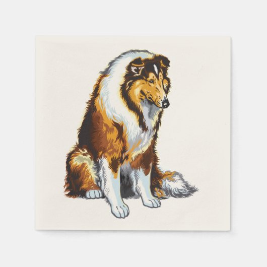 Collie Serviette (Vorderseite)
